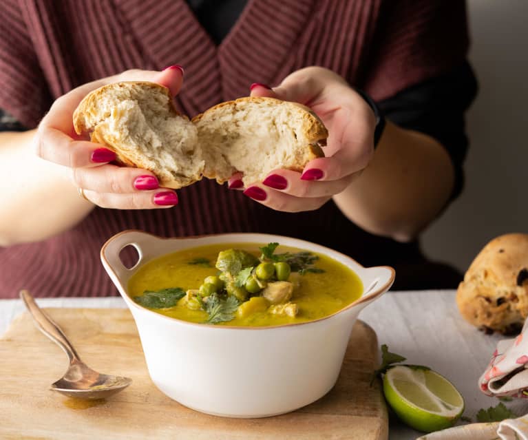 Soupe au chou, carotte, pommes de terre et haddock fumé - Cookidoo