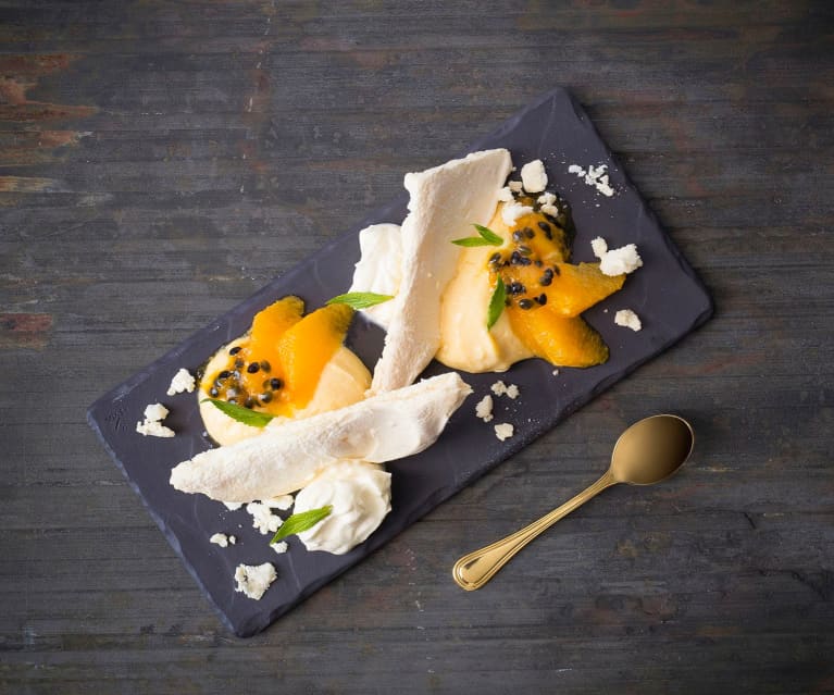 Orange and passionfruit Eton mess