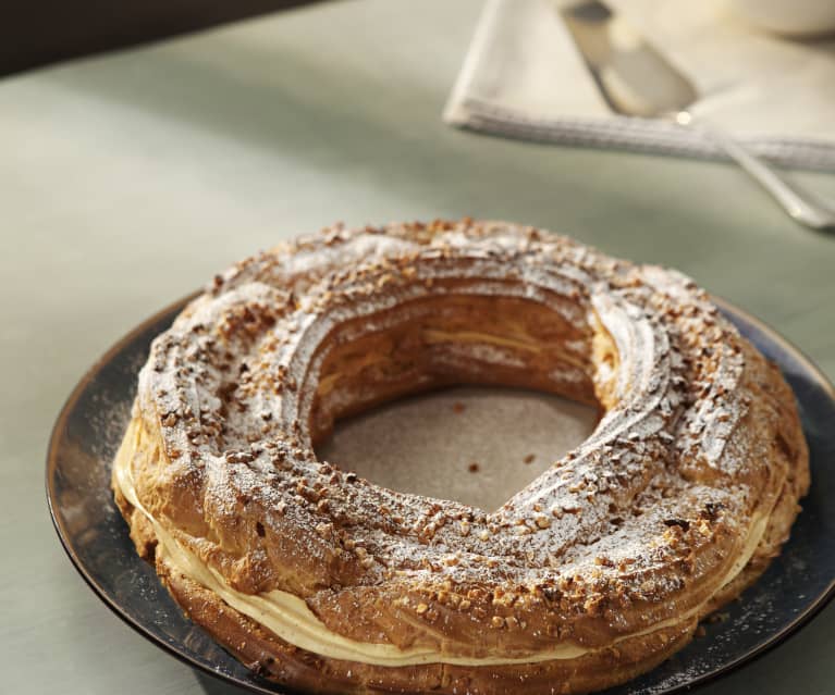 Paris-Brest con muselina de praliné de almendra