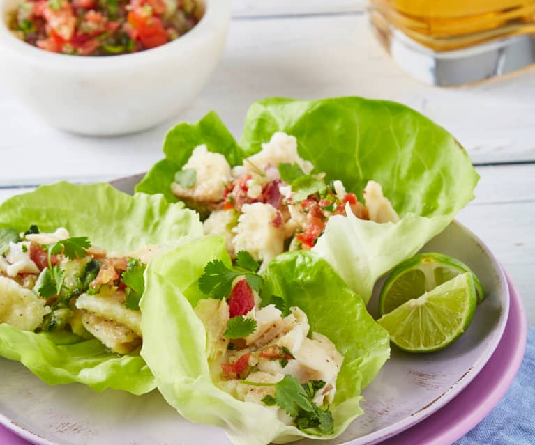 Taquitos de pescado low carb