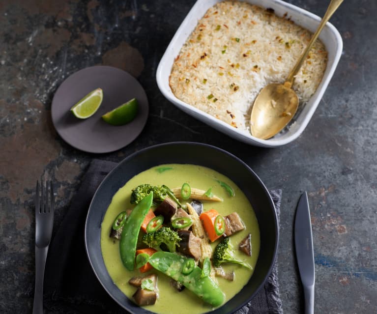 Grunes Thai Curry Mit Zitronengras Reis Cookidoo The Official Thermomix Recipe Platform