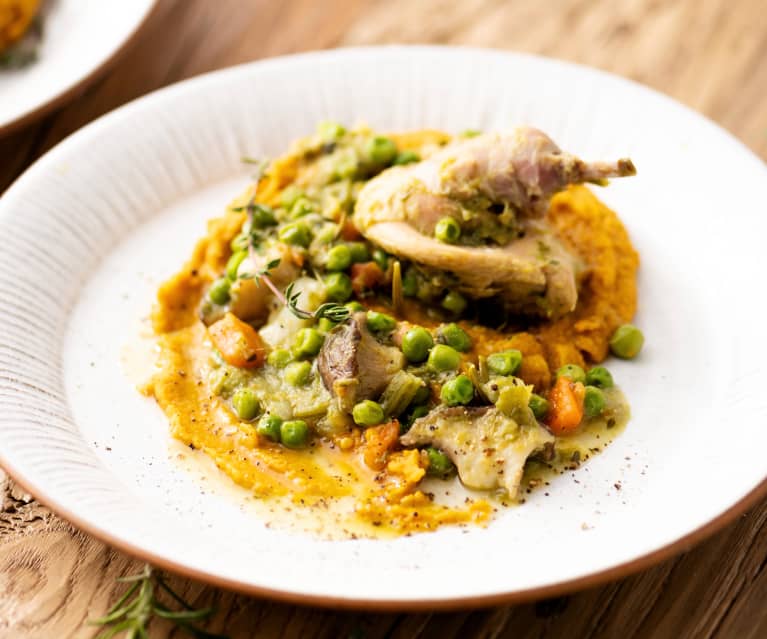 Rabbit Stew with Sweet Potato Purée Rabbit Stew with Sweet Potato Purée
