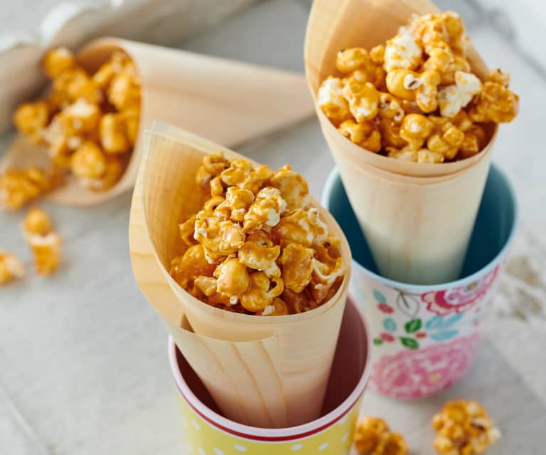 Pop corn au caramel : Recette de Pop corn au caramel