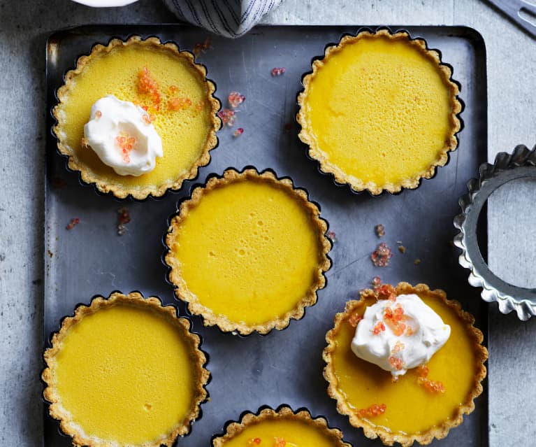 Finger lime tarts 