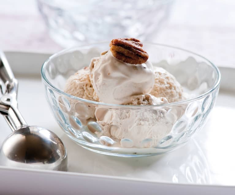Pecan Nut Ice Cream with Corn and Vanilla