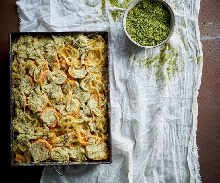 Empadão de batata-doce e bacalhau 