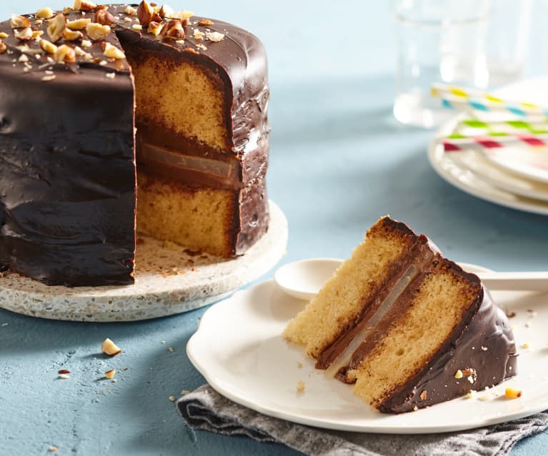 Gâteau à la pâte à tartiner et aux poires