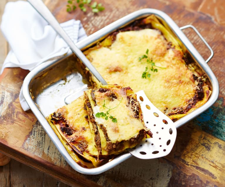 Lasagnes de canard confit aux pommes