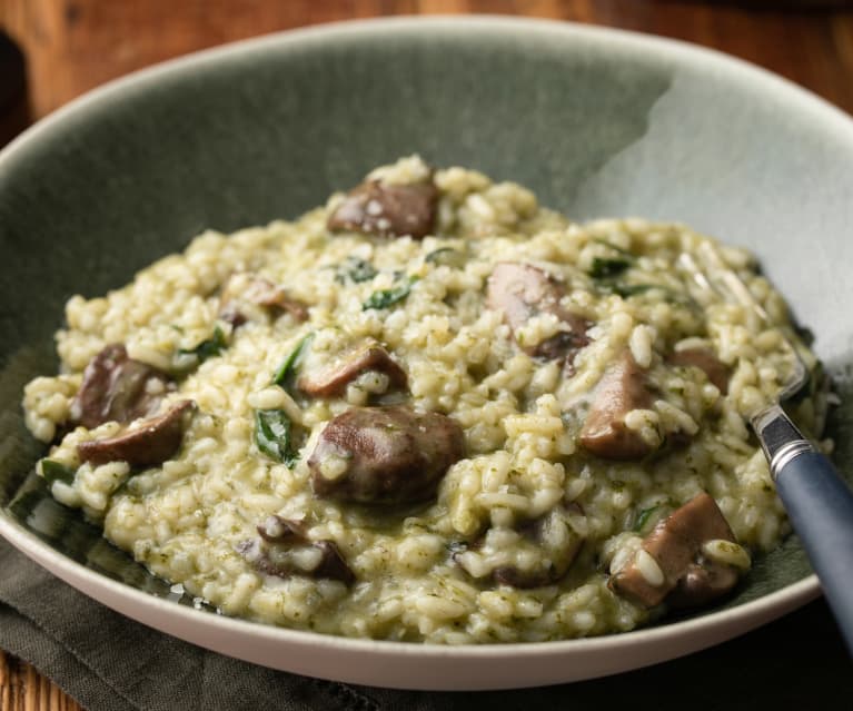 Mushroom and Spinach Risotto