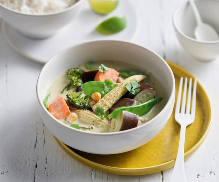 Curry verde thai vegetariano 