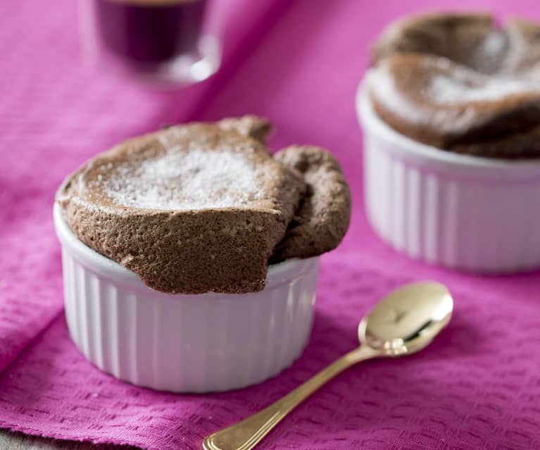 Chocolate mousse soufflés