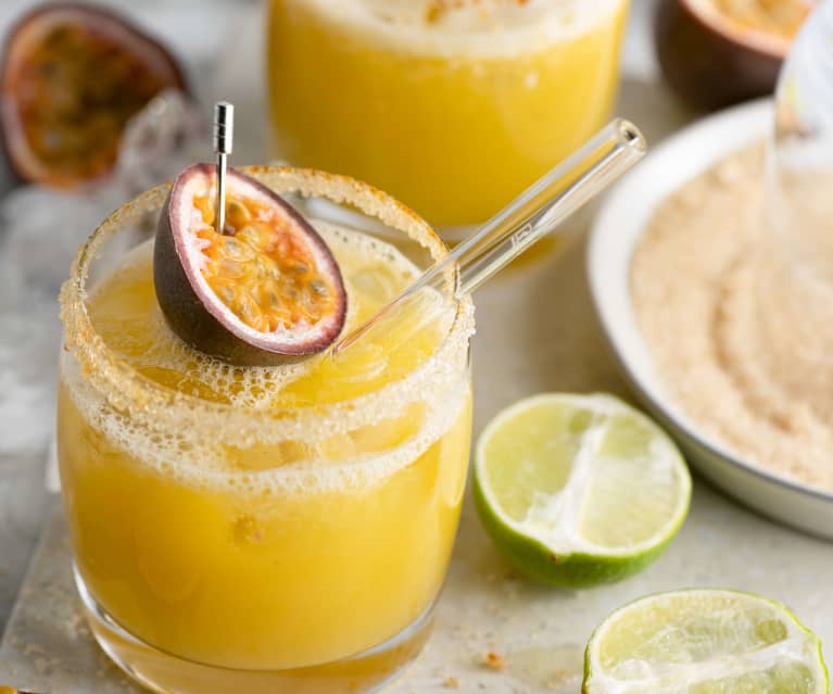 Passion fruit mojito mocktail