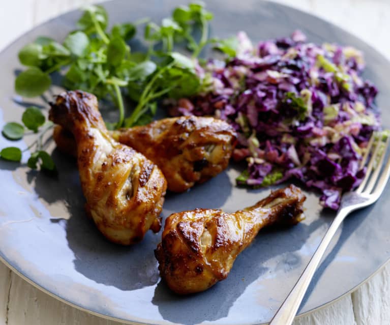 Devilled Chicken with Coleslaw