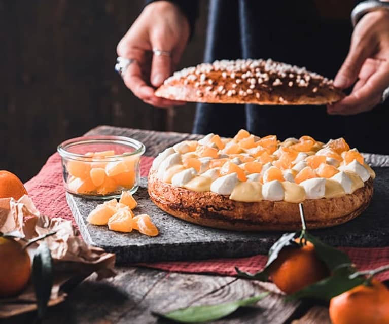 Tropézienne, fleur d'oranger et curd de clémentine