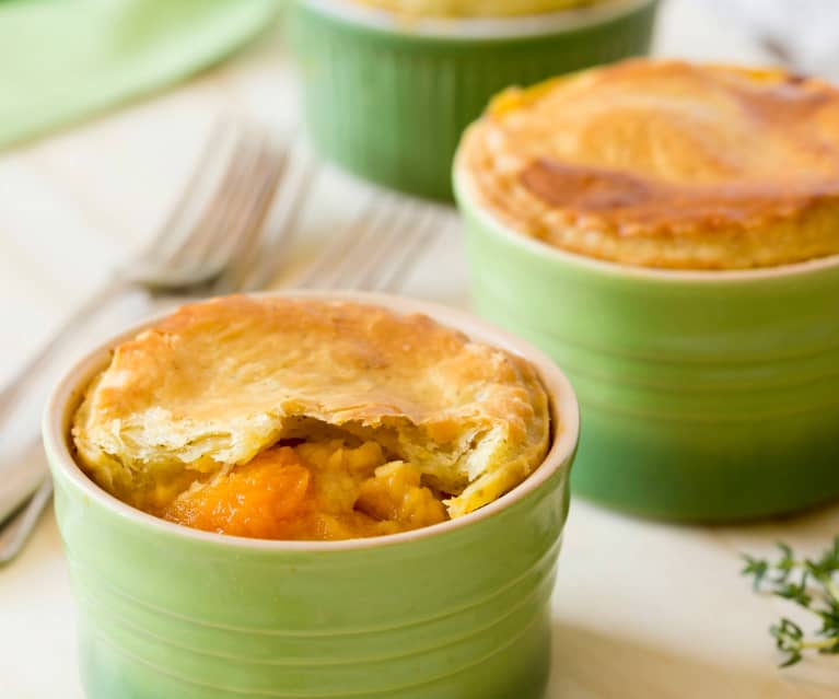 Lentil and pumpkin pot pies