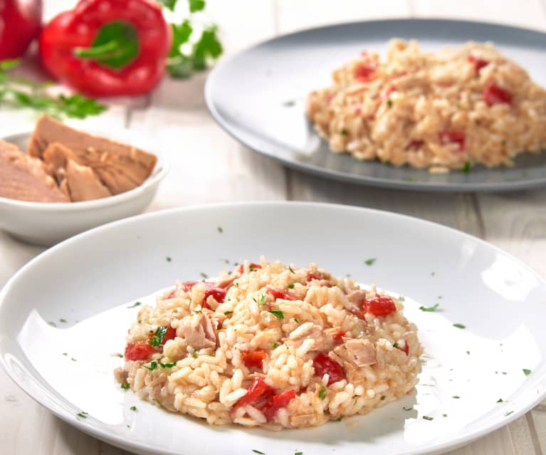 Risotto ai peperoni e tonno