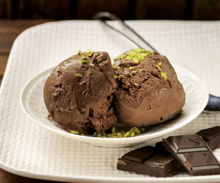 Helado de chocolate