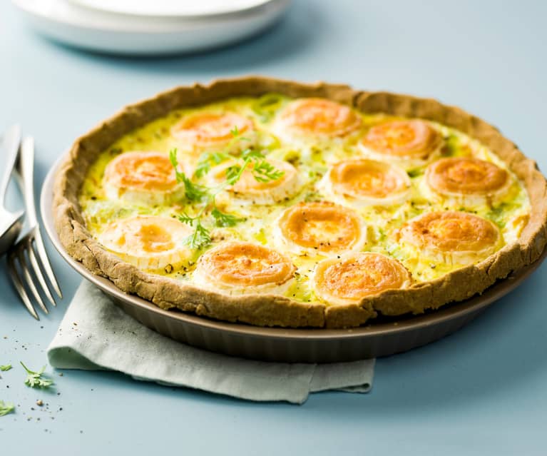 Quiche sans gluten poireau-chèvre