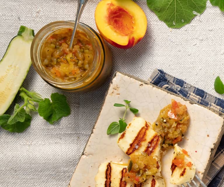 Relish de courgettes aux nectarines