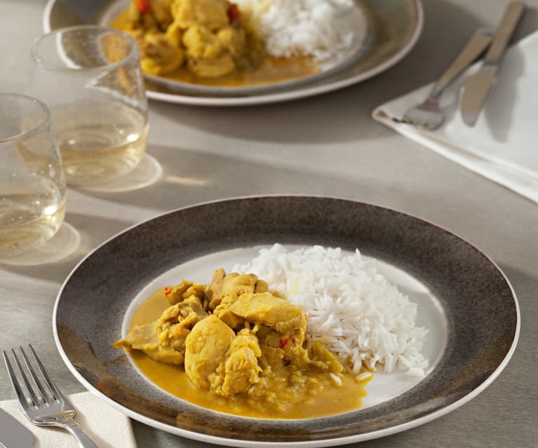 Scharfes Hähnchen-Curry mit Rum und Basmati-Reis - Cookidoo® – das ...