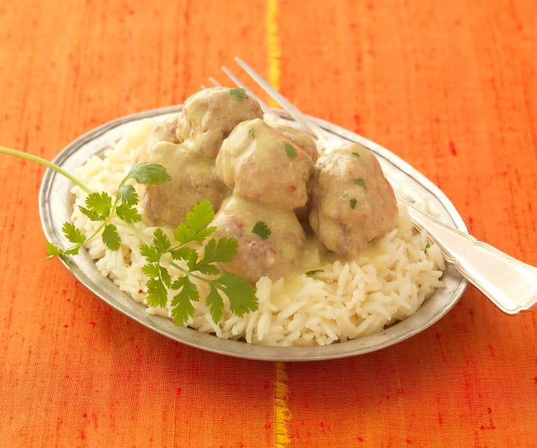 Indische Lammbällchen mit Joghurtsauce