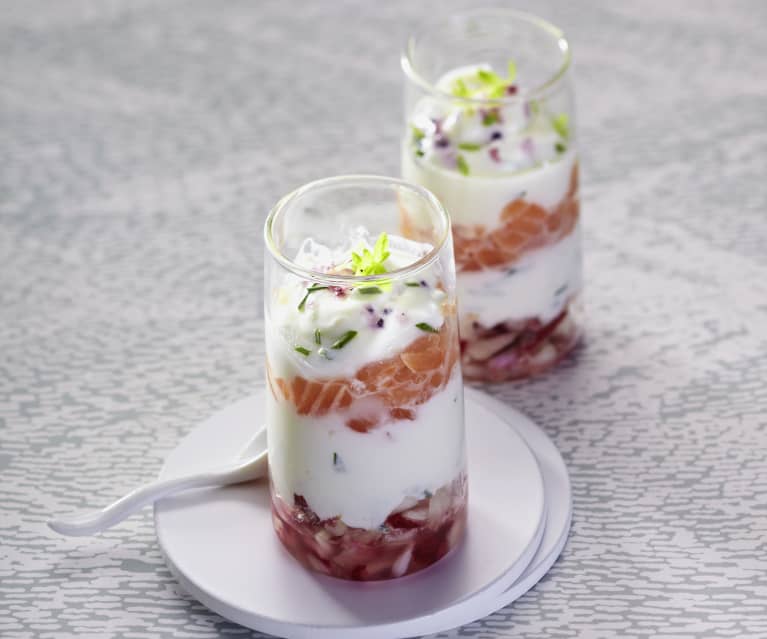 Verrine saumon au fromage frais