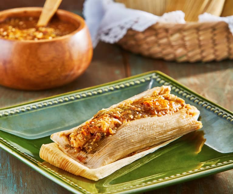 Tamales de flor de calabaza rellenos de camarones - Cookidoo® – das offizielle  Thermomix®-Rezept-Portal