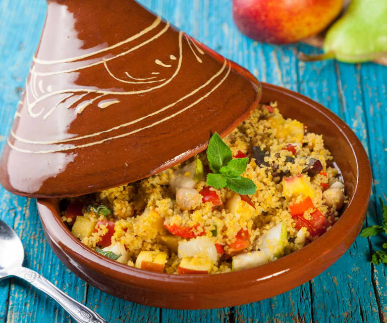 Cous cous piccante alla menta con frutta e verdura - Cookidoo