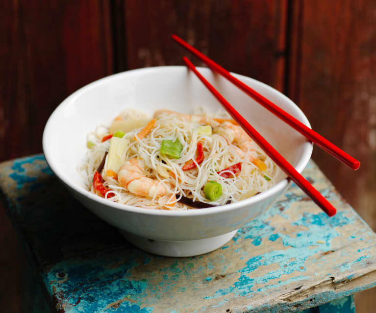 Ensalada de fideos chinos con pollo - Fácil