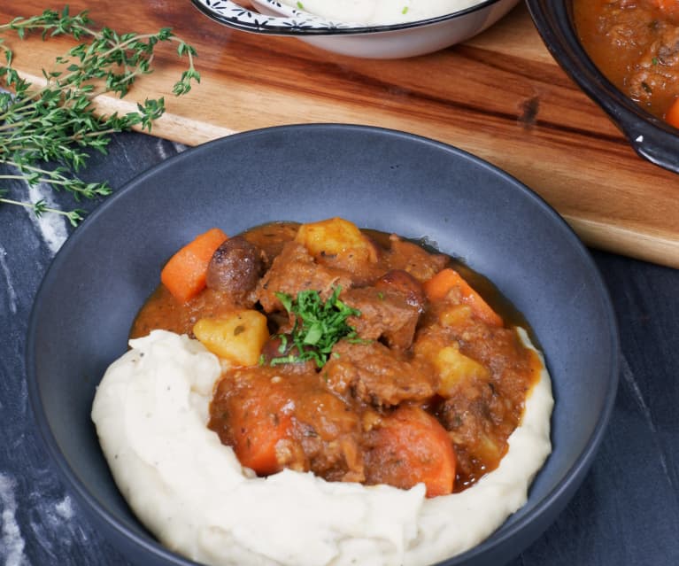 Beef Stew with Cauliflower Mash