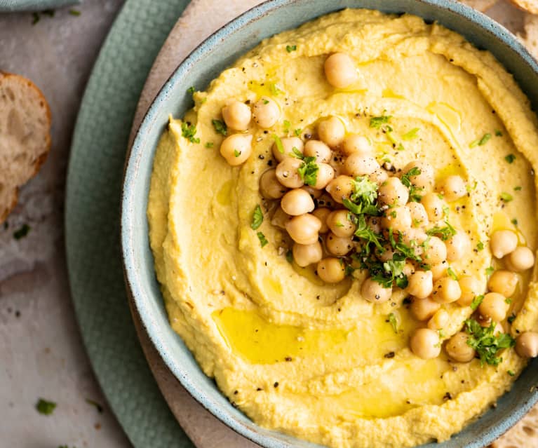 Hummus con verduras de aprovechamiento