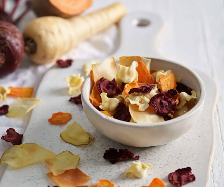 Chips de verduras al horno