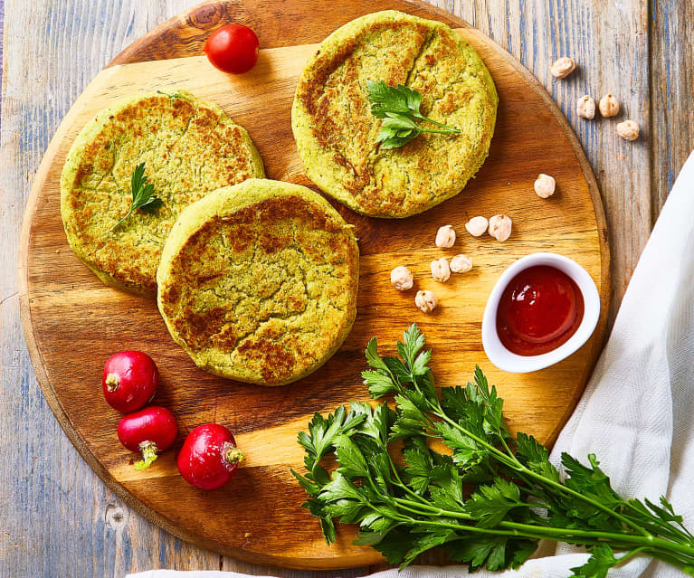 Burger di cavolfiore, broccoli e ceci (vegan)