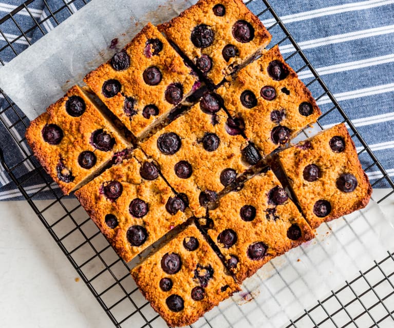 Blondies med blåbær