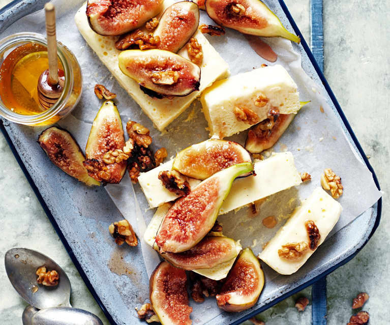 Honey semifreddo with warm figs and walnuts (Diabetes)