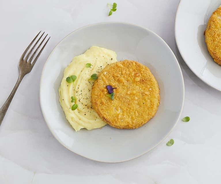 Cotolette di sedano rapa con crema di patate (senza lattosio)