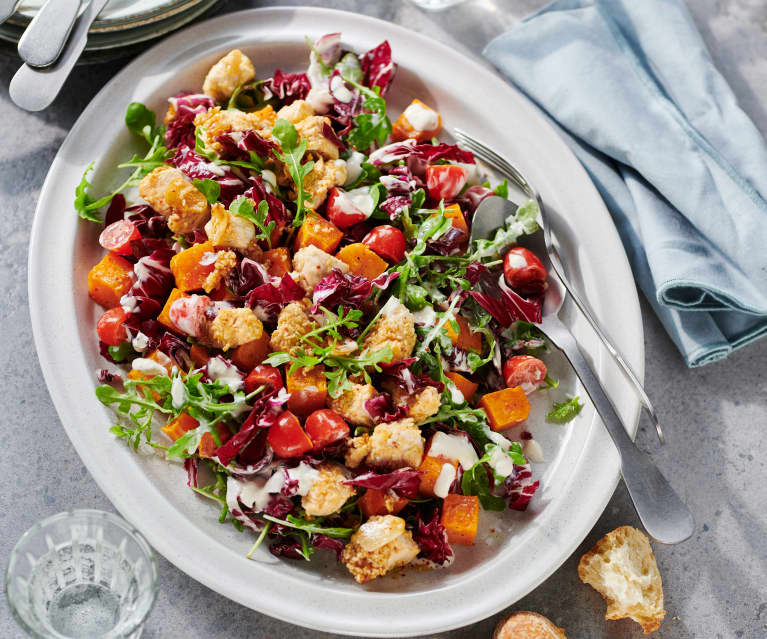 Süßkartoffel-Hähnchen-Salat mit Radicchio