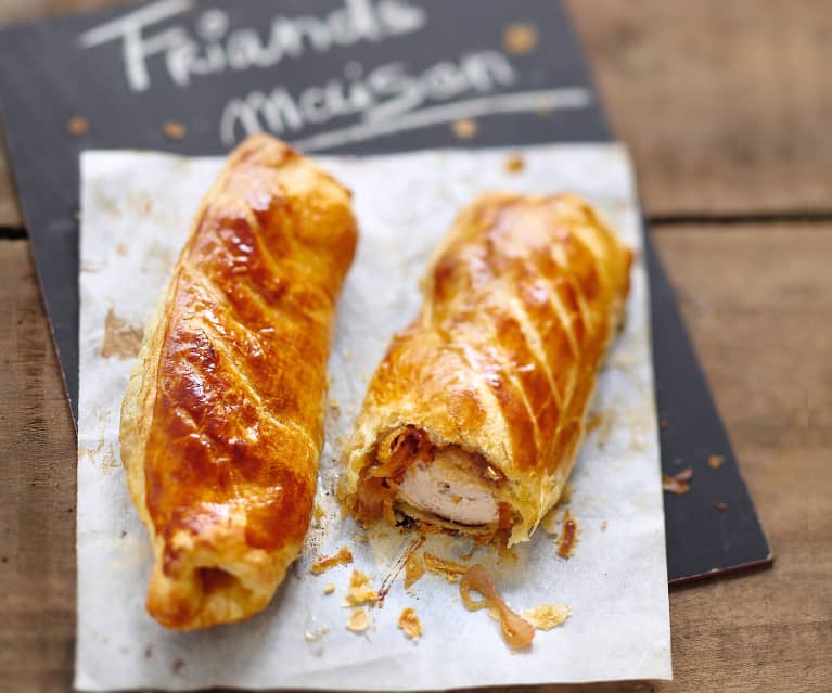 Friands au boudin blanc et échalotes