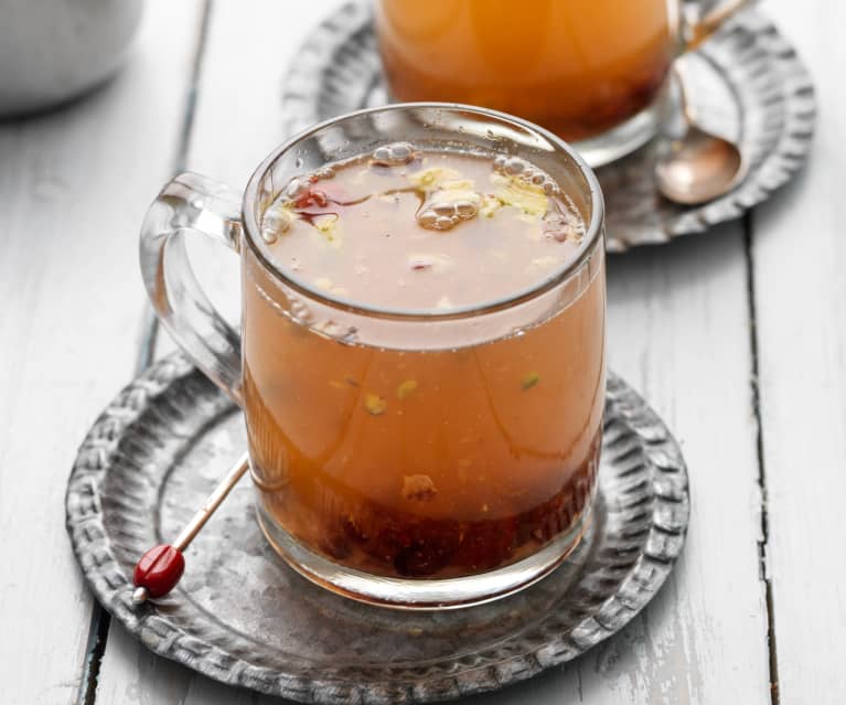 Hot White Wine Punch with Cranberries