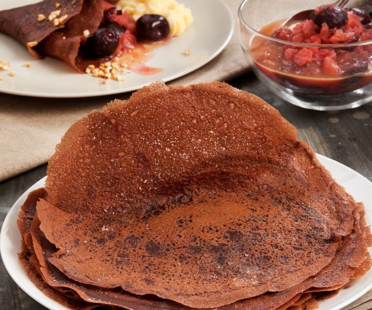 Pastella per crêpes al cacao