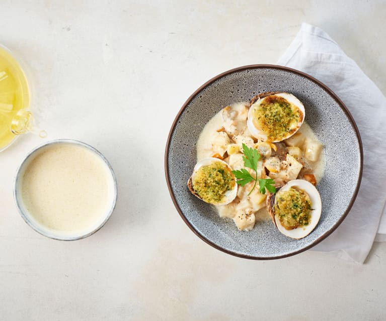 Risotto de céleri aux coquillages et haddock (Laurent Clément)