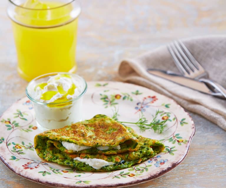 Omelette ligero de claras con verduras