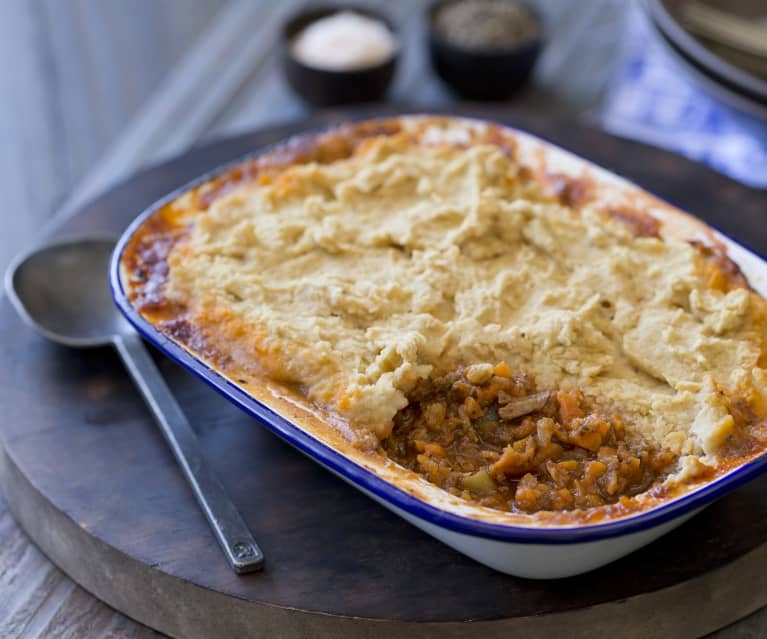 Shepherd's pie with butter bean mash