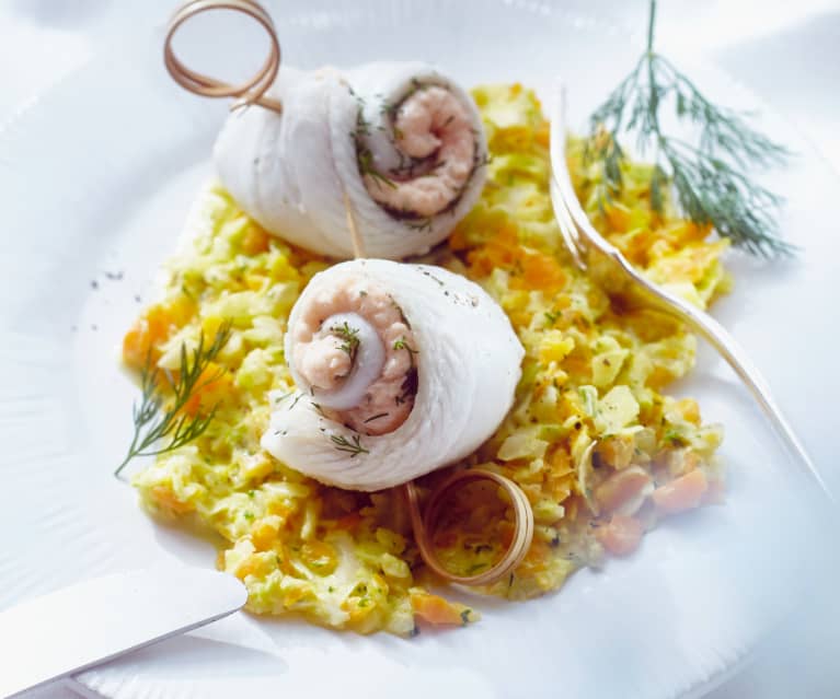 Involtini di platessa e verdure