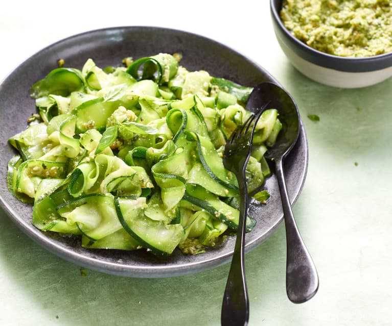 Tagliatelles de légumes au pesto de sauge et cacao - Top Santé