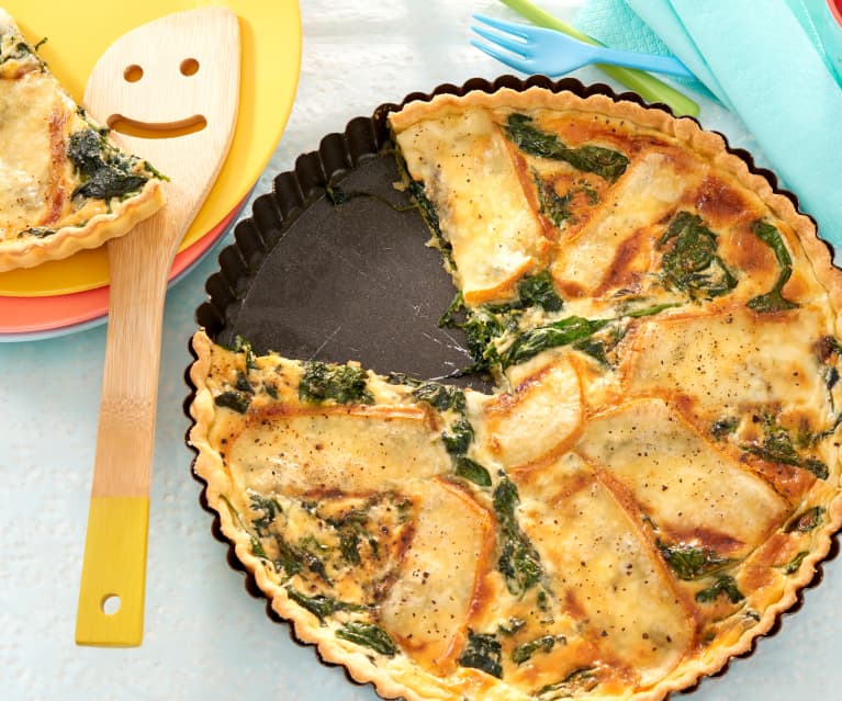 Quiche aux épinards et au fromage à raclette