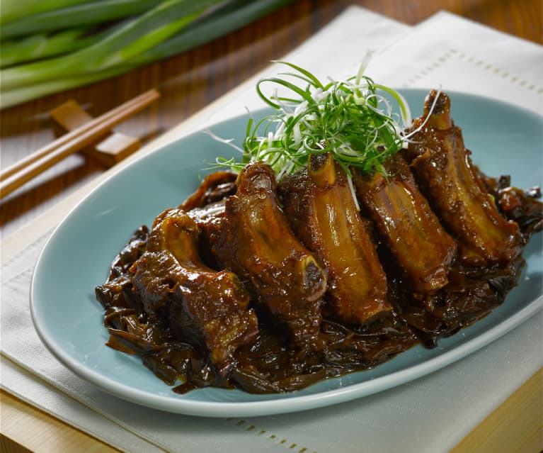 Spring onion pork ribs