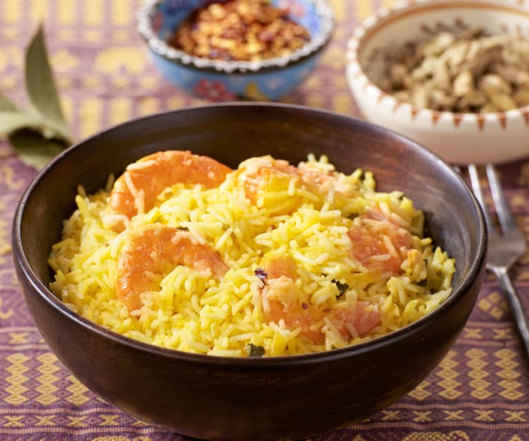 Pulao di gamberi