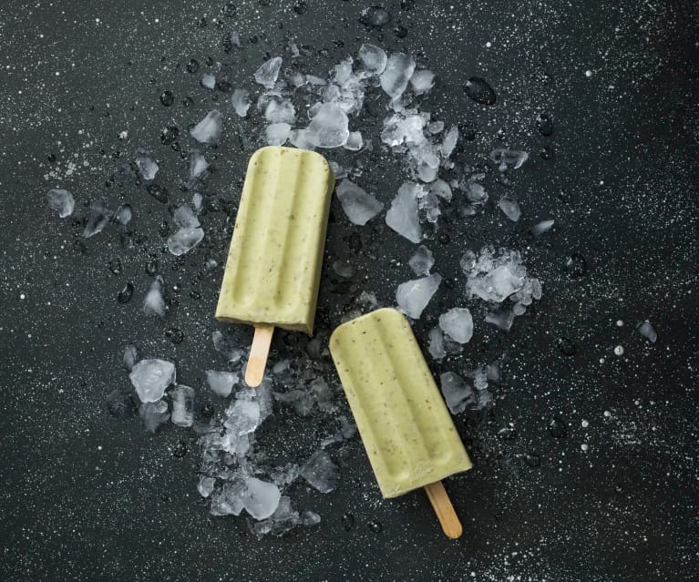 Avocado and banana popsicles