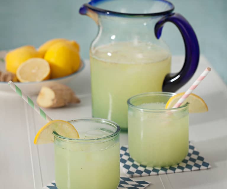 Limonada de jengibre y menta